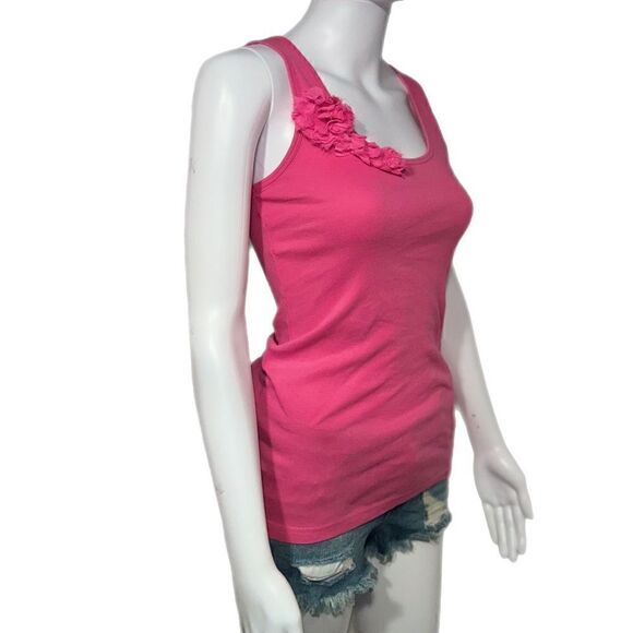 Old Navy Barbie Pink Floral Frill Tank - Picture 5 of 8